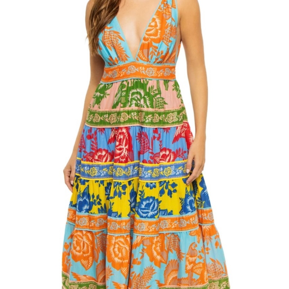 Multicolor Floral Maxi Dress-Farm Rio